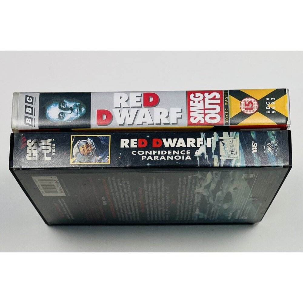 Lot 2 Red Dwarf British BBC VHS Sci-Fi Comedy I Byte Two Smeg Outs Tested WORK